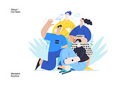 Memphis Business, vector illos, a Templates & Theme by Grivina's shop (Thumbnail 5 of 27)
