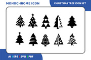 Christmas Tree Holiday Icon Set, a Solid Icon by Fontmine Studio (Thumbnail 1 of 3)