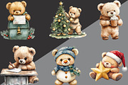 Christmas Teddy Bear Sublimation, an Illustration by Black Bird Studio (Thumbnail 4 of 6)