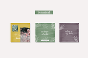 Botanical Instagram Templates, a Social Media Template by CreativeWilderness (Thumbnail 4 of 9)