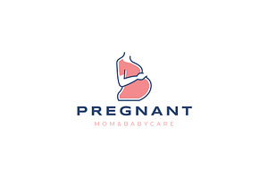 Pregnant icon template illustration