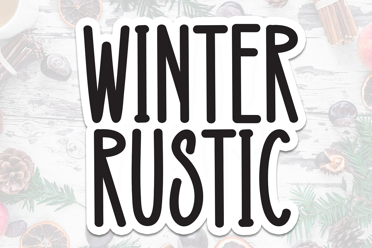Winter Rustic | Script Font, a Script Font by Scratchones (Photo 1 of 8)