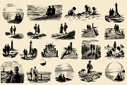 Vintage Coastal Travel Illustrations, an Object Illustration by Nocturnal Wolf (Thumbnail 13 of 27)