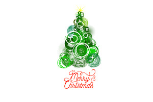 Abstract green Christmas tree made, an Object Illustration by Nenahliadava Design