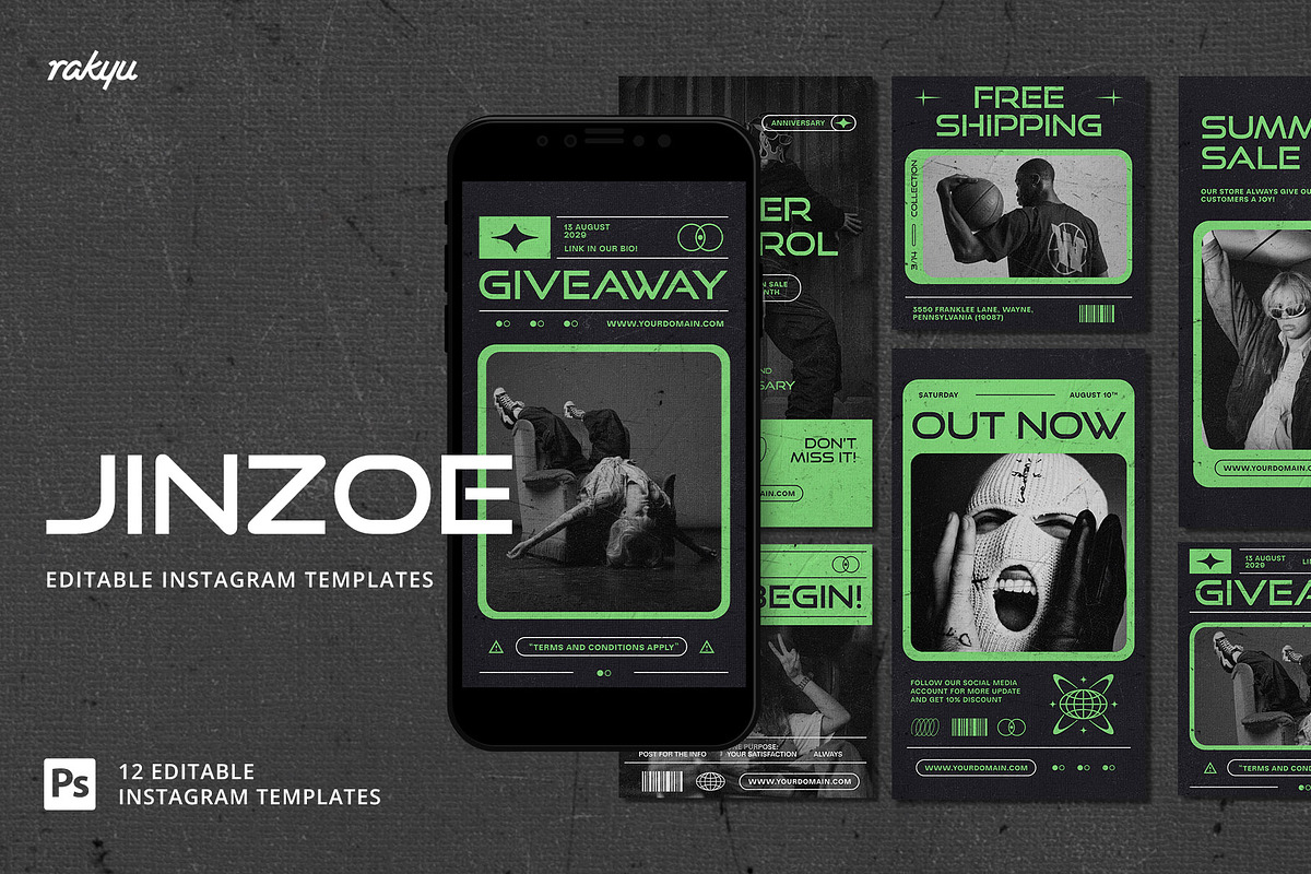 Jinzoe - Instagram Templates, a Social Media Template by Rakyu (Photo 1 of 5)