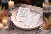 Wedding Menu Canva Template bd003, a Card Template by TyphoonStudio (Thumbnail 1 of 8)