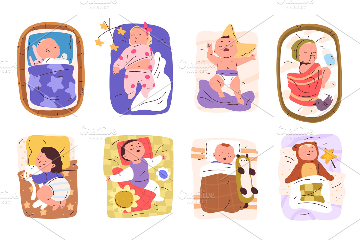 Sleeping infants. Adorable newborn, a Person Illustration by Stock-Smart-Start