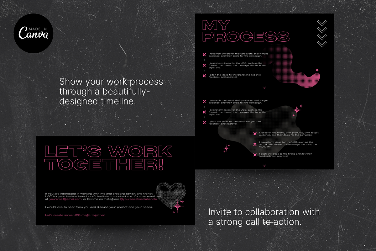 Canva UGC Fashion Portfolio Template, a Landing Page Template by SlideStation (Photo 6 of 10)