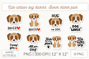 Cute dog stickers. Puppy Christmas, an Object Graphic by Let's Art (Thumbnail 12 of 24)