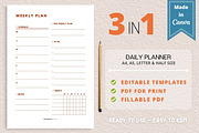 Weekly Planner Template, Canva, a Templates & Theme by Jaboor Magics (Thumbnail 1 of 4)