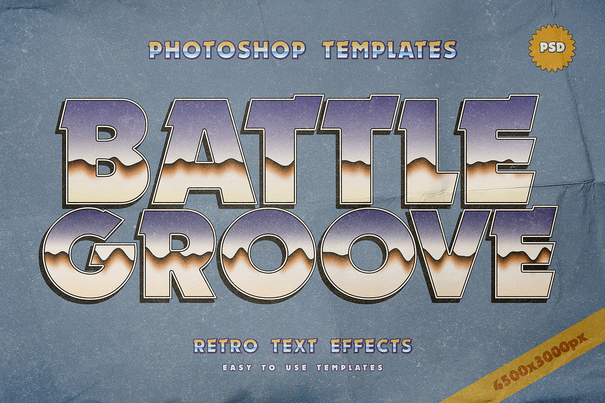 Retro Sci-Fi Metal Text Effects, a Layer Style Add-On by Andrew Skoch Design (Photo 7 of 9)