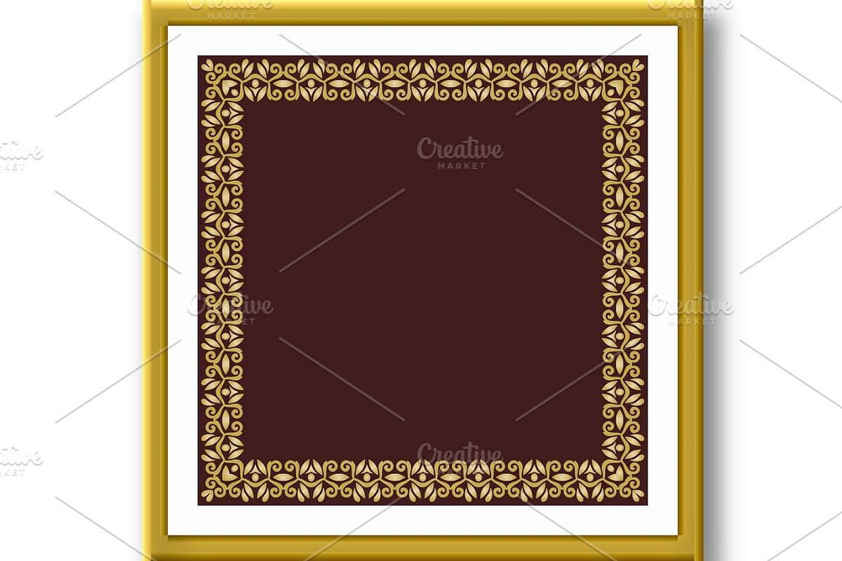 Floral Abstract Square Vector Frame, a Pattern Graphic by FineArtStudio (Photo 3 of 3)