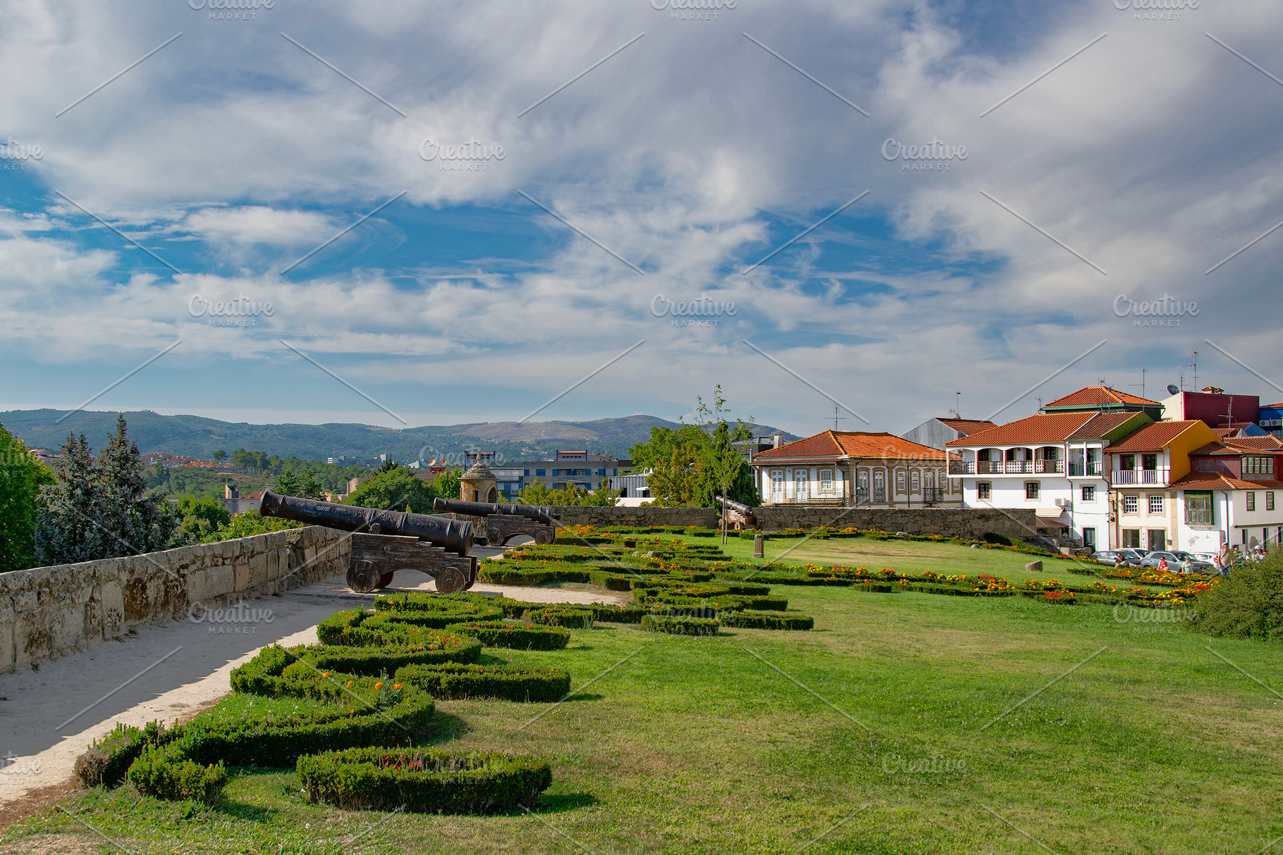Walkway on the historic ramparts of chaves castle, an Architecture Photo by DanFLCreativo
