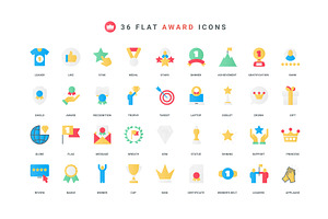 Awards leader achievement icons, an Object Illustration by Lemberg Vector