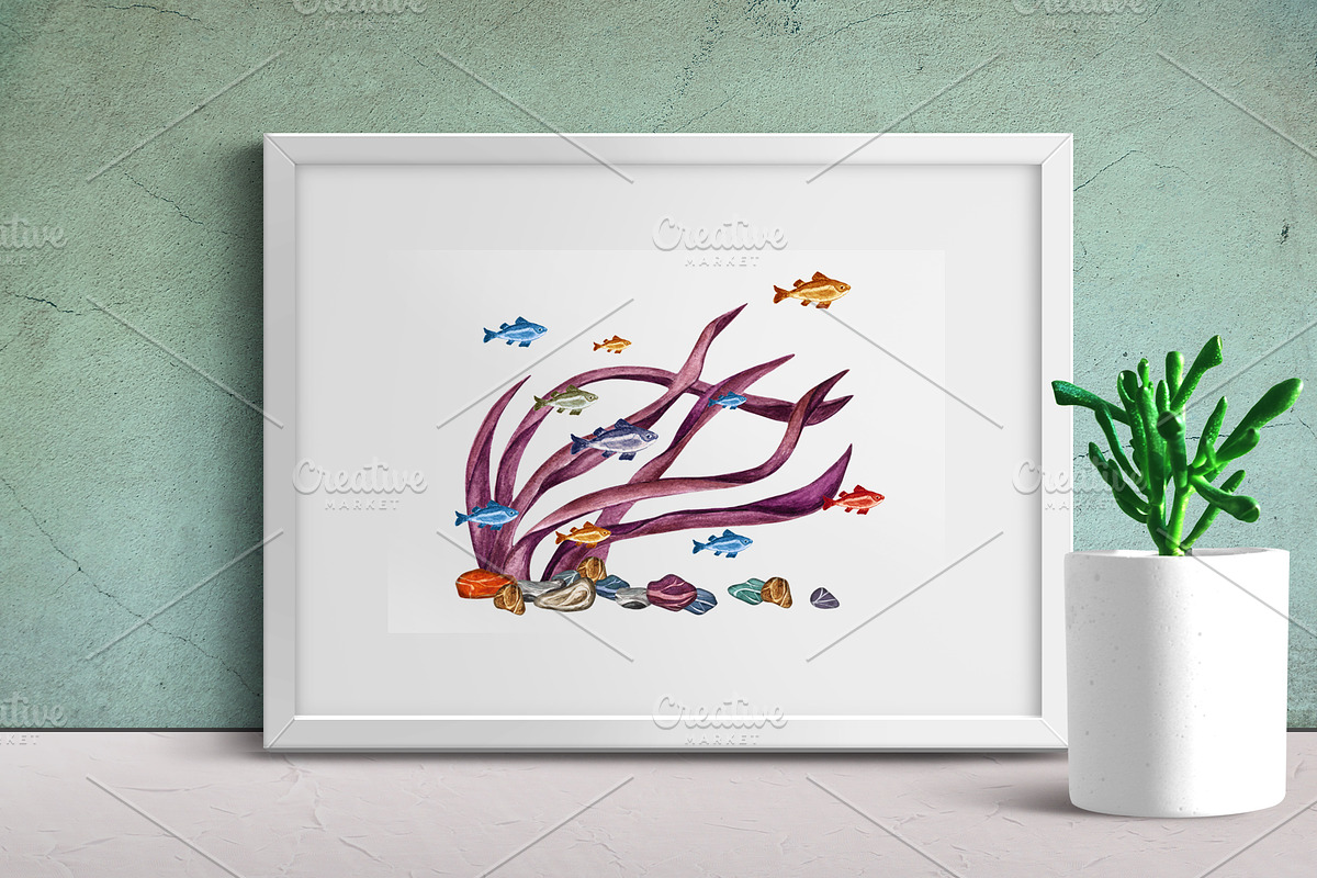 Watercolor Sea life, an Animal Illustration by Color_Brush (Photo 6 of 9)