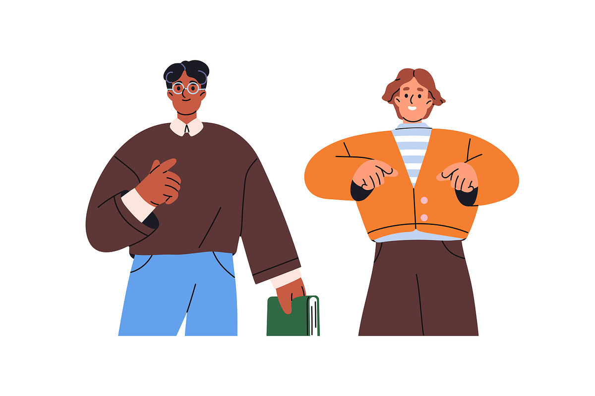 Happy people point at you set, a Person Illustration by PaperTrident (Photo 4 of 12)