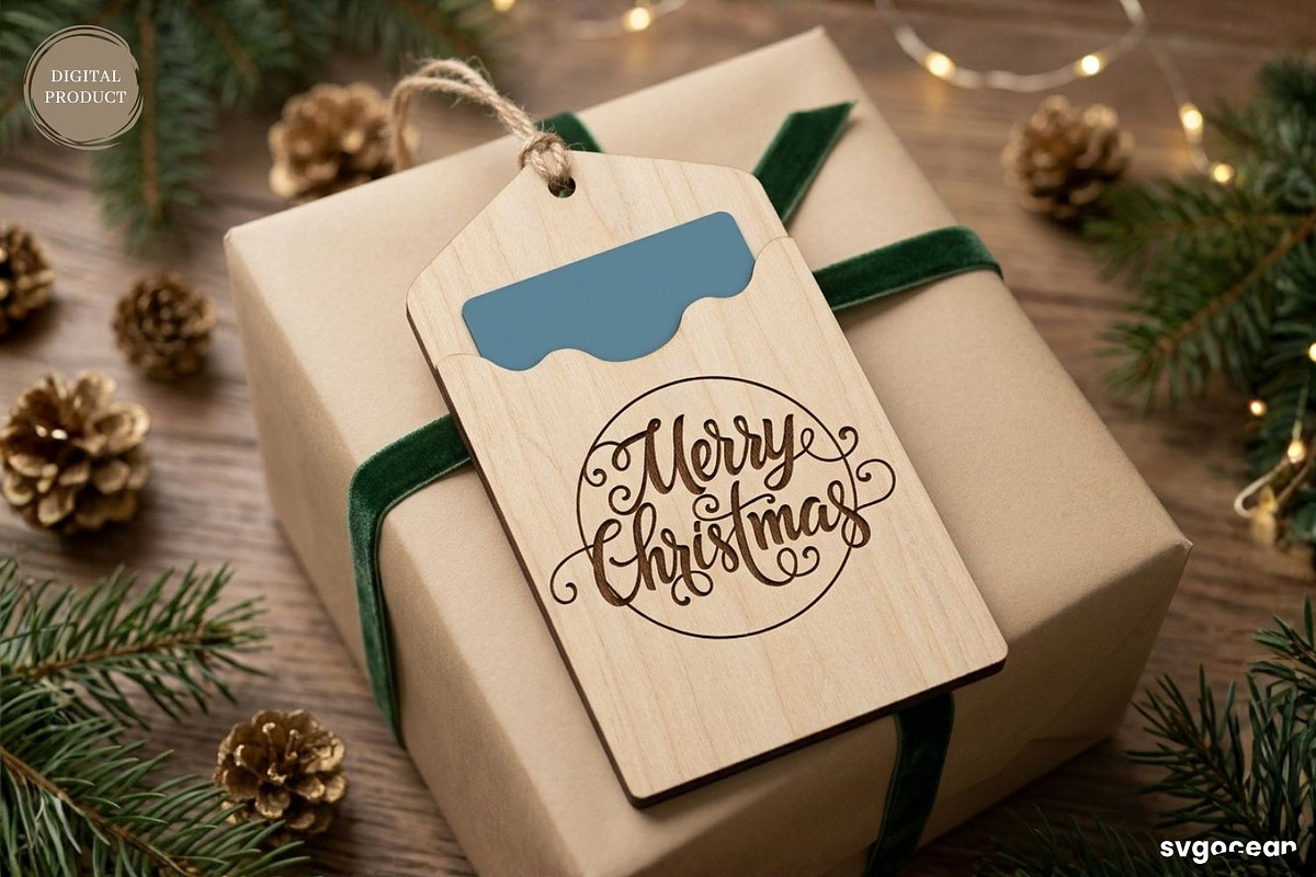 Christmas Card Holders SVG Bundle, a Decorative Illustration by svgocean (Photo 5 of 25)