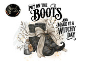 Witchy boots with bow, a Seasonal Illustration by Willow Paige Farms (Thumbnail 1 of 10)