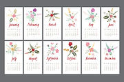 Fresh Flower Calendar for 2016., a Decorative Illustration by Feday (Thumbnail 3 of 4)