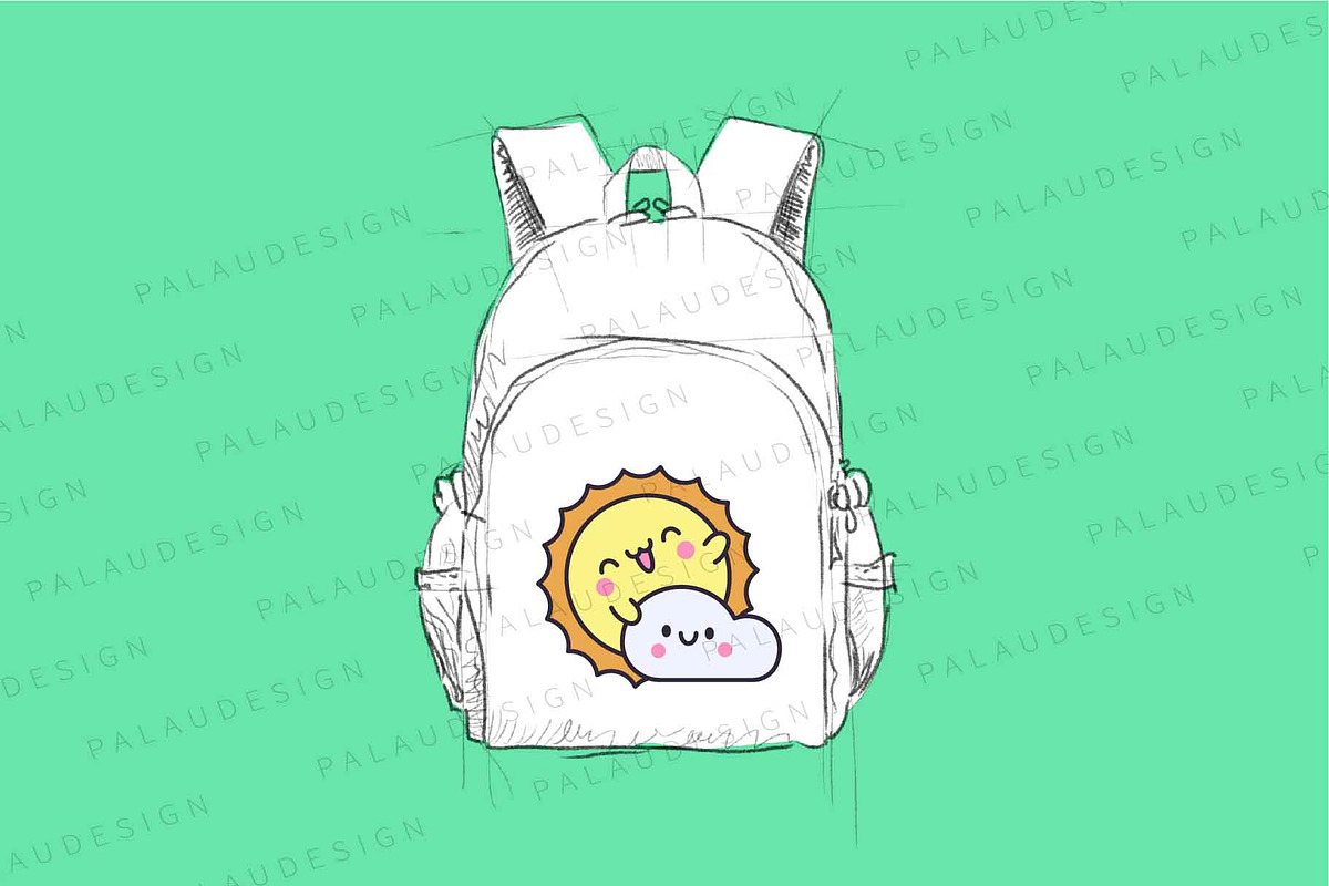 Cute kawaii sun, a Decorative Illustration by Palau (Photo 6 of 12)