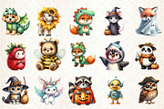 Cute Animals Costumes Clipart, an Illustration by Rose Art (Thumbnail 2 of 7)