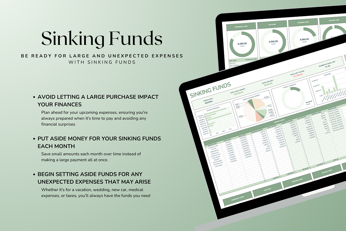 Ultimate Monthly Budget - Green, a Templates & Theme by The Creative Plans co (Photo 6 of 10)