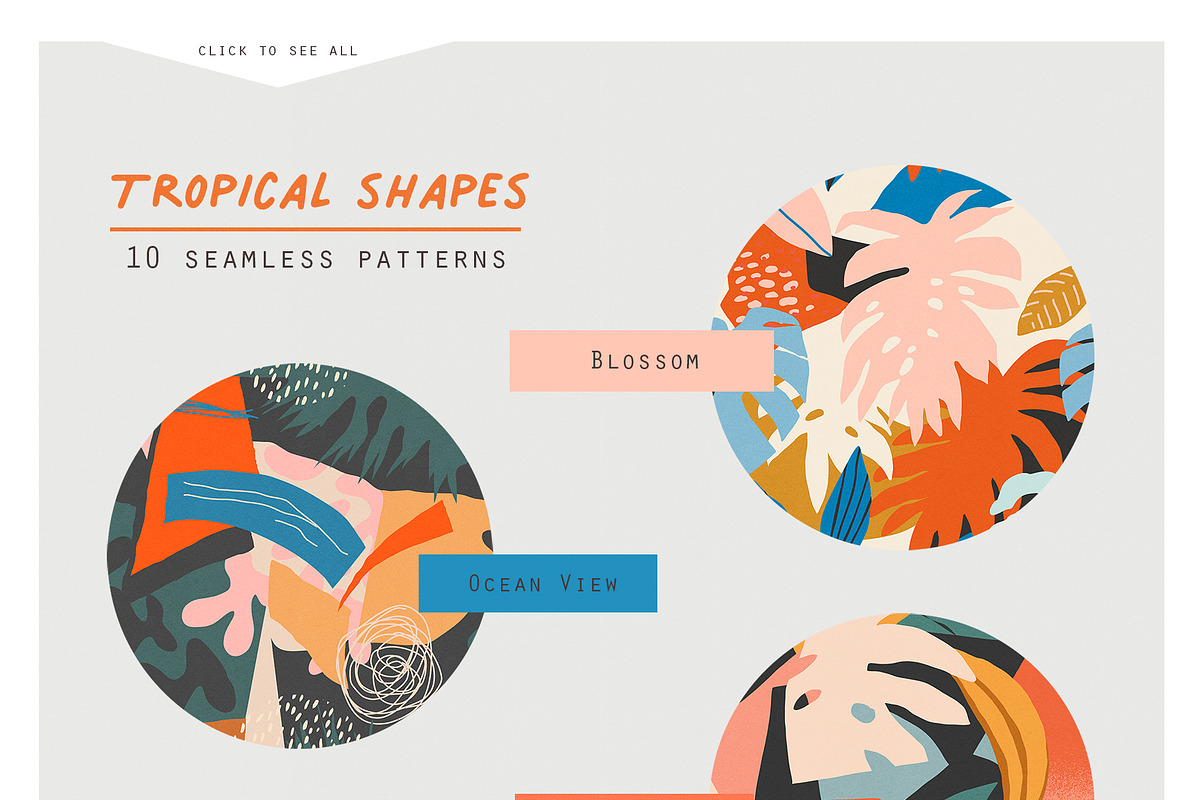 Tropical shapes, a Pattern Graphic by Nicetoseeya (Photo 9 of 9)