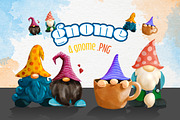 Gnomes watercolor Clipart Pack., an Illustration by Feelplus Creator (Thumbnail 1 of 6)
