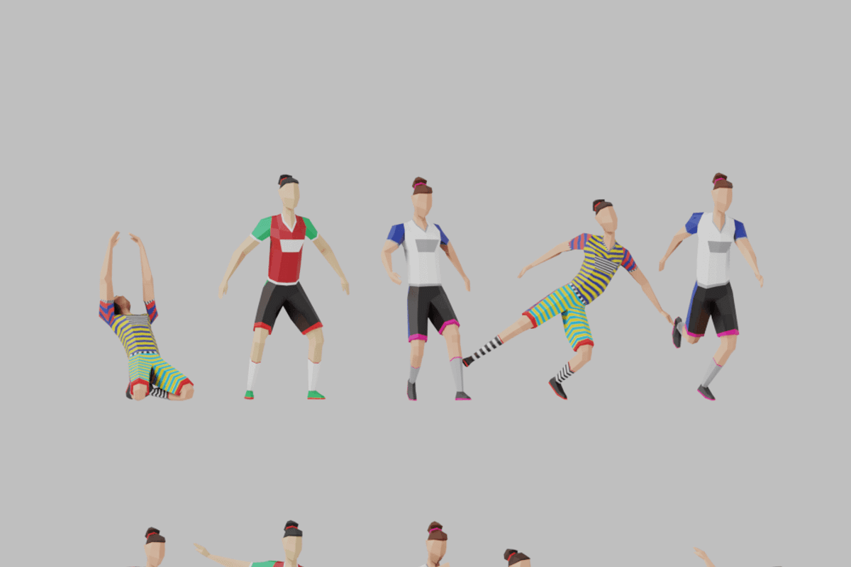 Football Women, a Characters & Person 3D Model by Studio Ochi (Photo 5 of 10)