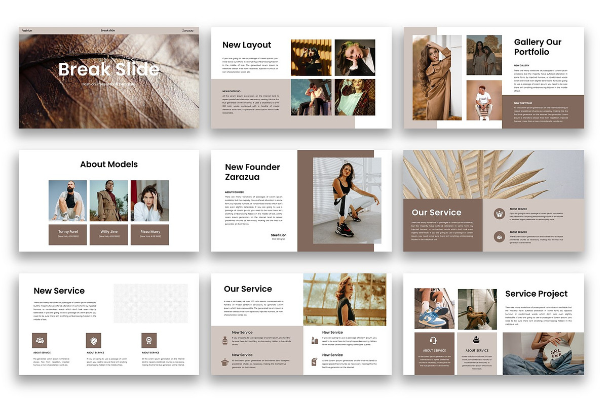 Zarazua – Fashion Google Slide, a Presentation Template by kreatifreya (Photo 3 of 5)
