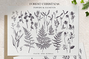 Forest Christmas  b&w, a Decorative Illustration by Lisla (Thumbnail 7 of 11)