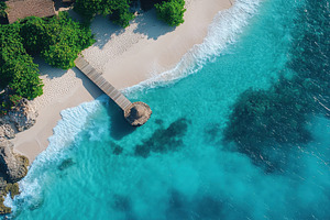 Experience a stunning tropical beach, a Photo by Tanuart
