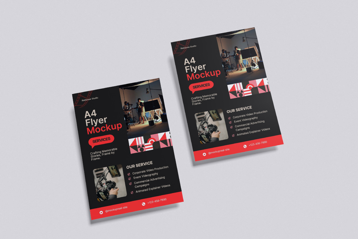 A4 Flyer Mockup Bundle Set, an Advertising Mockup by Rielismee (Photo 5 of 5)