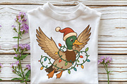 Flying Christmas Duck Design PNG, an Illustration by CraftArtStudio (Thumbnail 3 of 4)