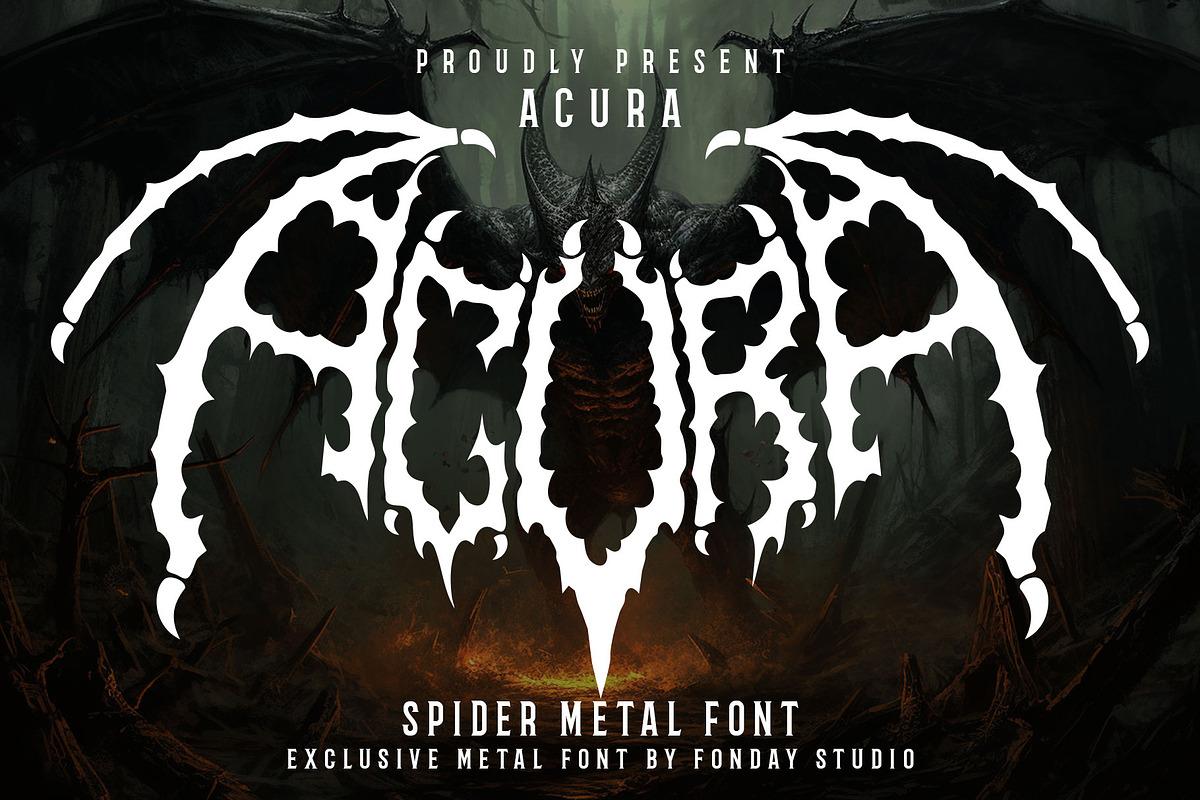 ACURA METAL – Death Metal Font, a Blackletter Font by Fonday Studio (Photo 1 of 8)