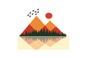 Sunset Forest Camping Badge Set, an Object Graphic by yasushie (Thumbnail 10 of 13)