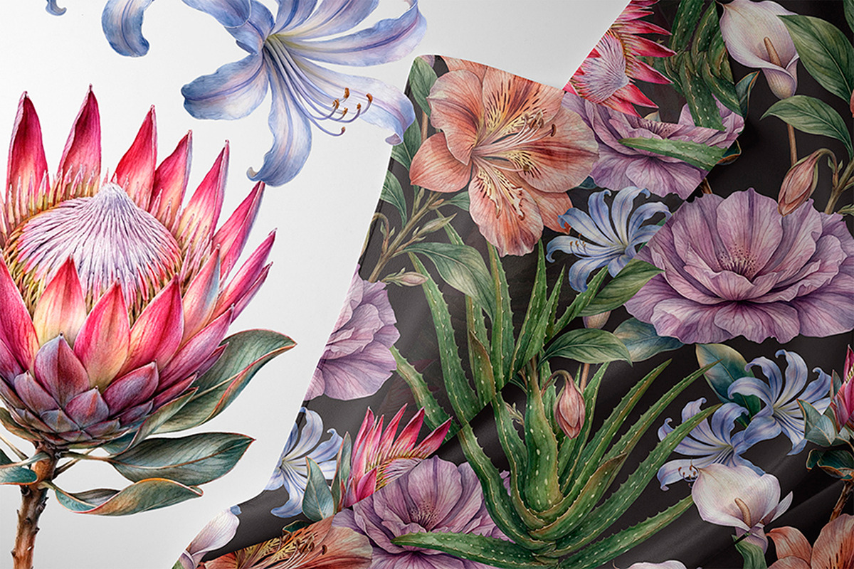 Seamless floral pattern, a Pattern Graphic by Elona Laff (Photo 3 of 3)