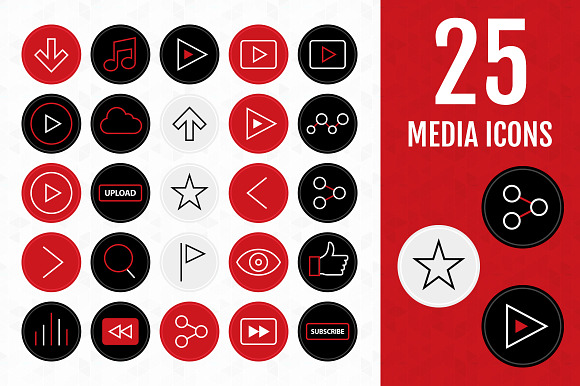 50 Media Icons