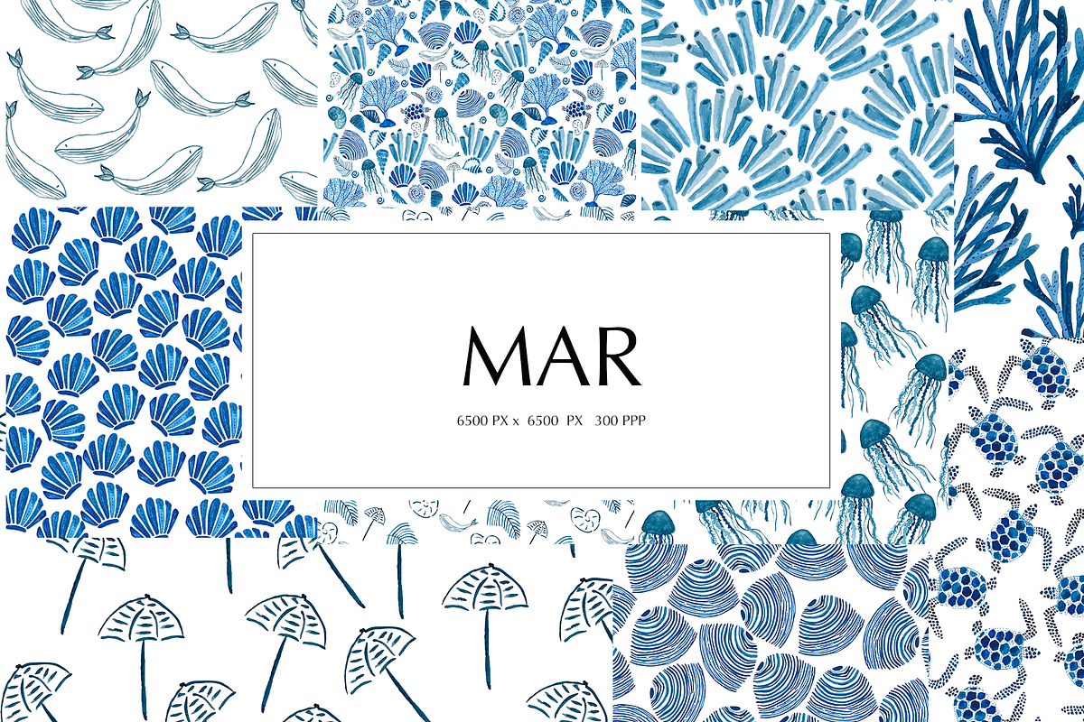 Mar Collection, a Pattern Graphic by ElicoelhoDesign Shop (Photo 1 of 9)
