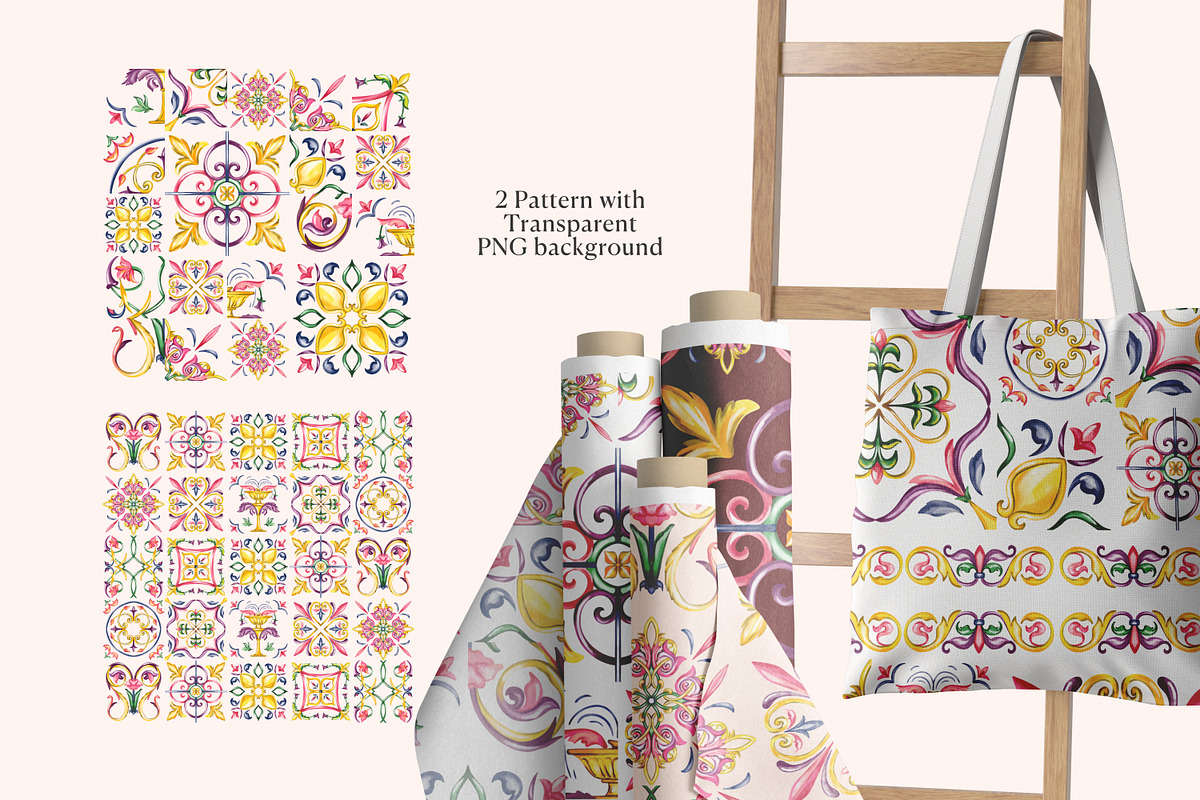 Majolica Tile Pattern, a Pattern Graphic by Rachel Art Studio (Photo 10 of 10)