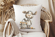 Whimsical Easter Goat Clipart, an Illustration by OK Design (Thumbnail 6 of 6)