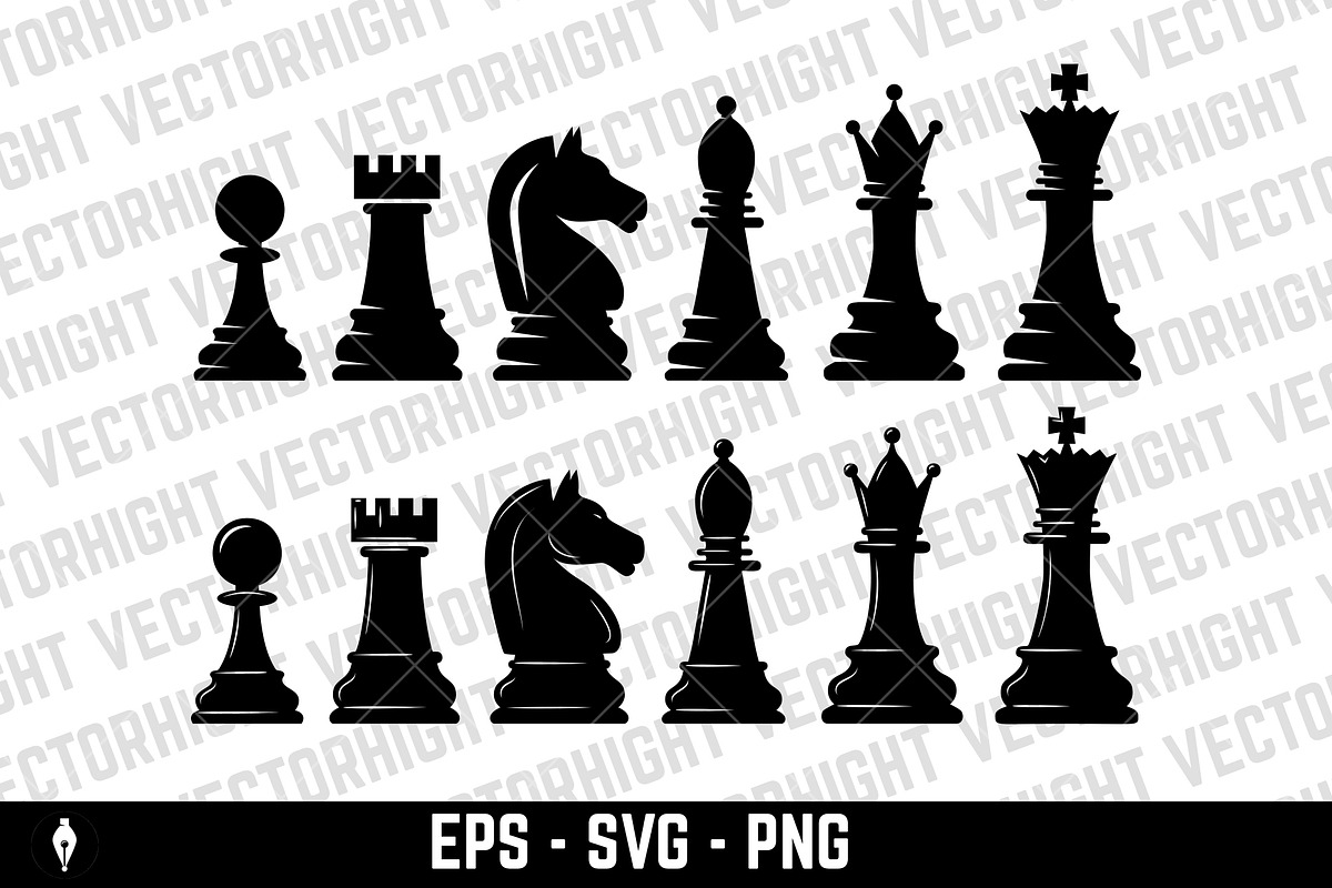 Set of chess pieces, an Object Graphic by Vectorhight (Photo 1 of 3)