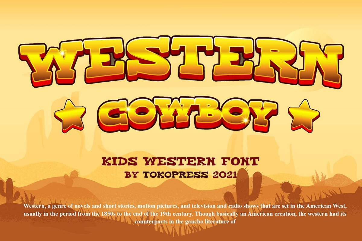 Western Cowboy - Gaming font, a Serif Font by TokoPress (Photo 1 of 10)