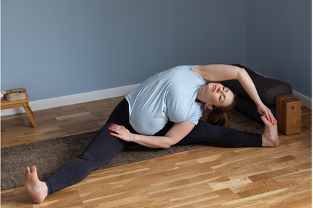 woman doing yoga Wide-Angle Seated, a Sports & Recreation Photo by Koldunov