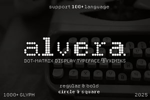 Alvera | Dot-Matrix Sans Typeface, a Sans Serif Font by By Kineks