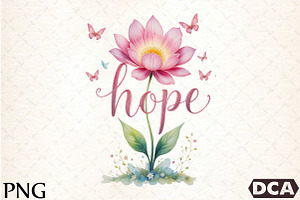 Hope Floral PNG, an Illustration by DreamCafeArt