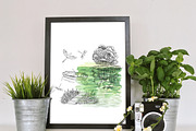 Summer on the Lake. Sketches, an Object Illustration by Nataliapiache (Thumbnail 5 of 7)