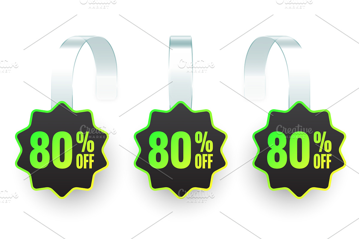 Supermarket promotional wobblers, an Object Illustration by 32pixels