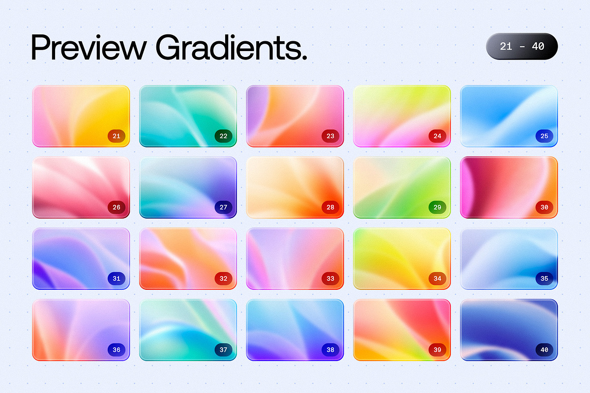 100 Waveblur Gradients Collection, a Texture Graphic by Asylab (Photo 3 of 10)
