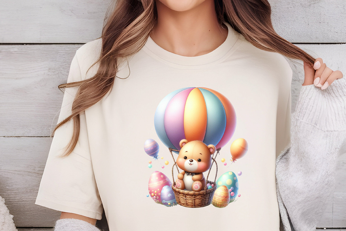 Easter Bear Hot Air Balloon Clipart, an Illustration by DreamCafeArt (Photo 4 of 6)